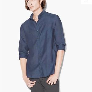 John Varvatos Rolled Up Sleeve Cotton Lightweight Shirt Size Medium